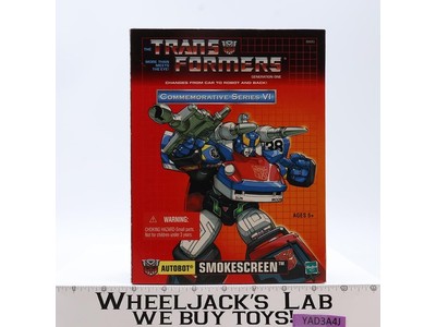 Smokescreen Transformers Reissue Commemorative Series 2002 Hasbro NEW SEALED