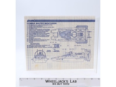 Cobra Water Moccasin 1984 ORIGINAL Instructions / Blueprints G.I. Joe Vehicle
