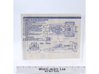 Cobra Water Moccasin 1984 ORIGINAL Instructions / Blueprints G.I. Joe Vehicle