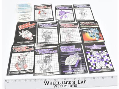 Lot of 13 Instruction Manuals 1985 Hasbro Vintage G1 Transformers Action Figure