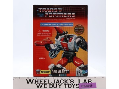 Red Alert Transformers Commemorative Series Reissue 2002 Hasbro NEW SEALED