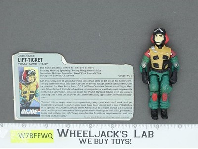 Lift-Ticket V1 G.I. Joe 1986 Hasbro Vintage Action Figure