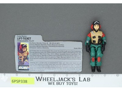 Lift-Ticket V1 G.I. Joe 1986 Hasbro Vintage Action Figure