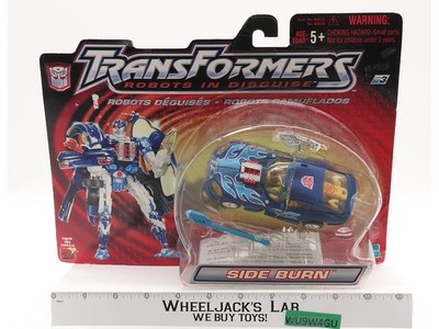 Blue Side Burn Transformers RID Robots in Disguise 2002 Hasbro Figure NEW SEALED