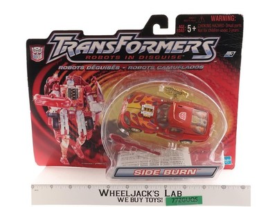 Side Burn Transformers RID Robots in Disguise 2002 Hasbro Figure NEW SEALED