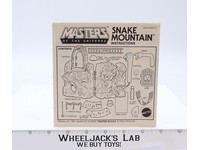 Snake Mountain Instructions MOTU Masters Of The Universe 1983 Vintage