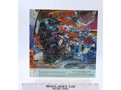 Trypticon Insert Poster Glow In The Dark 1986 G1 Transformers Vintage