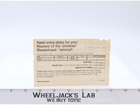 Extra Disks Mail Order Form For Blasterhawk Vehicle Masters of the Universe