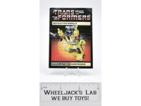 Sunstreaker Action Figure Instruction Manual 1984 Vintage Hasbro G1 Transformers