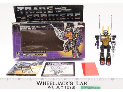 Kickback 100% Complete W/Box 1985 Vintage Hasbro G1 Transformers Figure NM