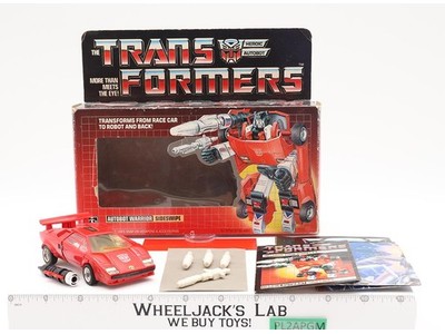 Sideswipe w/BOX 100% Complete 1984 Vintage Hasbro G1 Transformers Action Figure