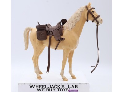 Thunderbolt Canadian Palomino Horse w/Complete Tack Johnny West Marx 12" Vintage