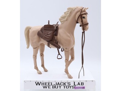 Comanche Movable Cavalry Horse w/Tack Fort Apache Johnny West Marx 12" Complete