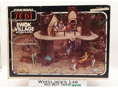 Endor Ewok Village 100% Complete W/Box Star Wars 1983 Kenner Vintage Playset