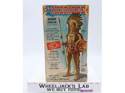 Chief Cherokee Johnny West 1960's Marx 12" Vintage Action Figure Original Box