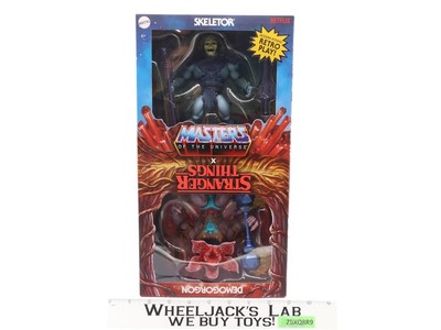 Demogorgan & Skeletor Masters of the Universe x Stranger Things Mattel NEW MISB