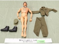 GI Joe Talking Man of Action Flocked Brown Hair 12" Complete 1970 Hasbro Figure