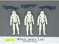 Lot of 3 Star Wars Hoth Snowtrooper Stormtroopers 1980s Kenner Action Figures