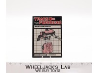 Overdrive Action Figure Instruction Manual Booklet 1984 G1 Transformers