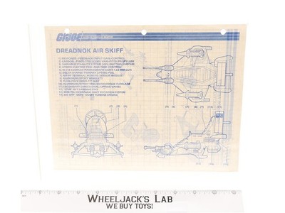 Dreadnok Air Skiff 1987 ORIGINAL Instructions Blueprints G.I. Joe Hasbro