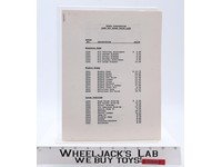 Kenner Tonka 1988 Toy Fair Toy Store & Employee Price Lists Vintage