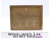 USS Enterprise NCC-1701-D Star Trek Commissioning Plaque 1992 Franklin Mint