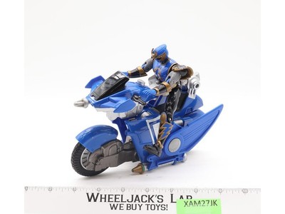 Navy Thunder Glider Cycle Ninja Storm Power Rangers 2003 Bandai Figure Vehicle