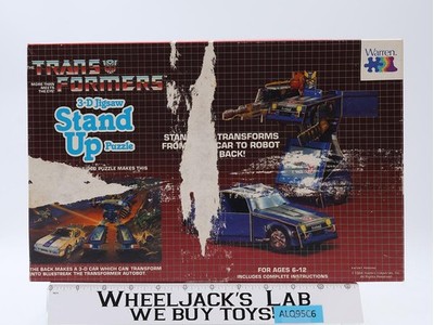 Transformers 3-D Jigsaw Stand Up Puzzle 1984 Hasbro Warren