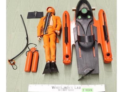 Sea Sled And Driver GI Joe 1966 Hasbro Vintage 12" Action Figure Vehicle