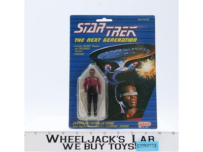 Lieutenant Geordi La Forge Star Trek The Next Generation 1988 Galoob NEW MOSC