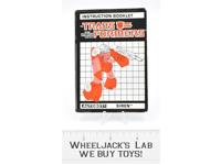 Siren Action Figure Instruction Booklet Manual 1988 Vintage G1 Transformers