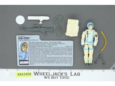 Sub-Zero V1 w/ Pack G.I. Joe 1990 Hasbro Vintage Action Figure