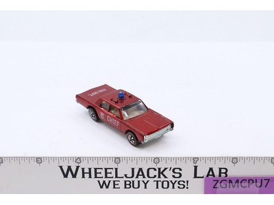 Fire Chief Cruiser Red 1968 1970 Redline Hot Wheels Mattel Vtg w/ Button