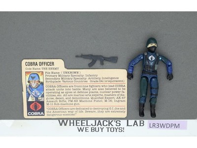 Cobra Officer V1.5 Swivel Arms 100% Complete G.I. Joe 1983 Hasbro Vintage Figure
