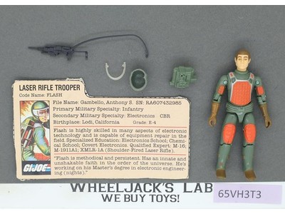 Flash V1 Straight Arm 100% Complete G.I. Joe 1982 Hasbro Vintage Action Figure