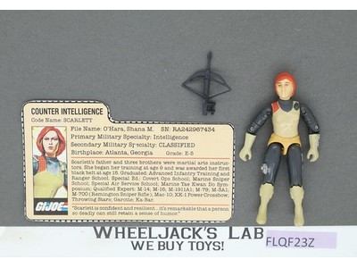 Scarlett V1.5 Swivel Arms 100% Complete G.I. Joe 1983 Hasbro Vintage Figure