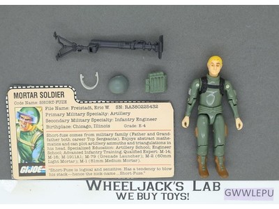 Short-Fuze V1 Straight Arms 100% Complete G.I. Joe 1982 Hasbro Vintage Figure