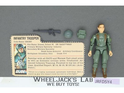 Grunt V1 Straight Arms 100% Complete 1982 G.I. Joe Hasbro Vintage Action Figure