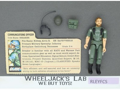 Breaker V1 Straight Arm 100% Complete G.I. Joe 1982 Hasbro Vintage Action Figure
