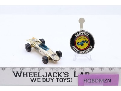 Indy Eagle GOLD CHROME Hot Wheels 1969 Redline Mattel Vtg RL HK w/ Button RARE