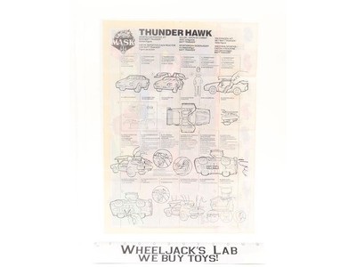 MASK M.A.S.K. Thunder Hawk Instruction Manual Booklet Poster Kenner EURO