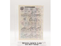 MASK M.A.S.K. Jackhammer Instruction Manual Booklet Poster Kenner EURO