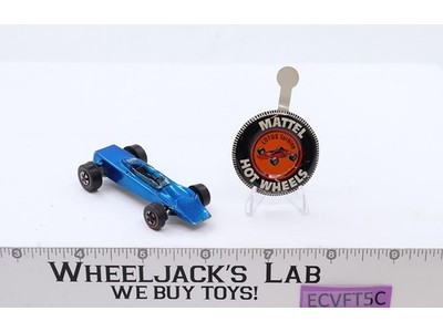 Lotus Turbine Blue 1969 Hot Wheels Redline Mattel Vintage RL w/ Button