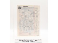 MASK M.A.S.K. Vandal Instruction Manual Booklet Poster Kenner EURO