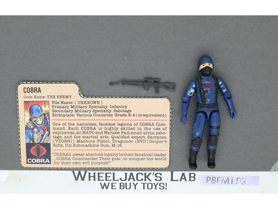 Cobra Enemy V1 Swivel Arms 100% Complete GI Joe 1982 Hasbro Figure