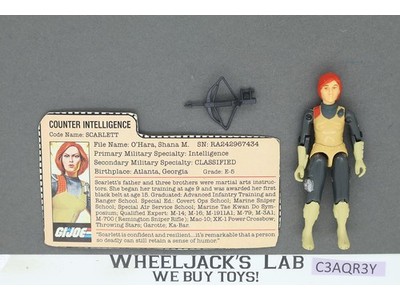 Scarlett V1.5 Swivel Arms 100% Complete G.I. Joe 1983 Hasbro Vintage Figure