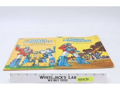 Lot of 2 Transformers Coloring Books 1984 Hasbro NEW Vintage