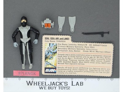 Torpedo V1 100% Complete G.I. Joe 1983 Hasbro Vintage Action Figure