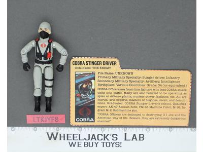 Cobra Stinger Driver V1 100% Complete G.I. Joe 1984 Hasbro Vintage Action Figure