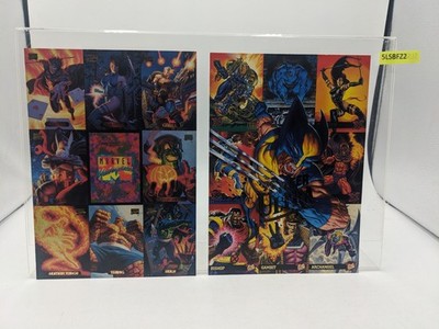 Marvel Masterpieces Hildebrandt Brothers Fleer Ultra X-Men 1994/95 Uncut Sheets